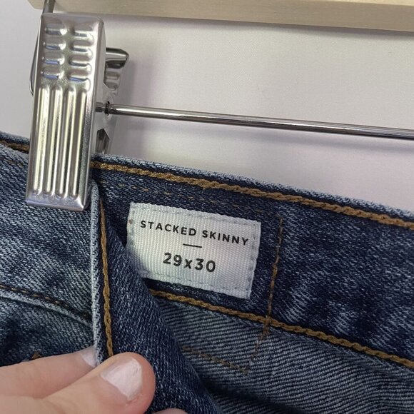 PacSun Mens Stacked Skinny Jeans 29x30 Dark Wash Denim pants casual blue - Picture 4 of 7